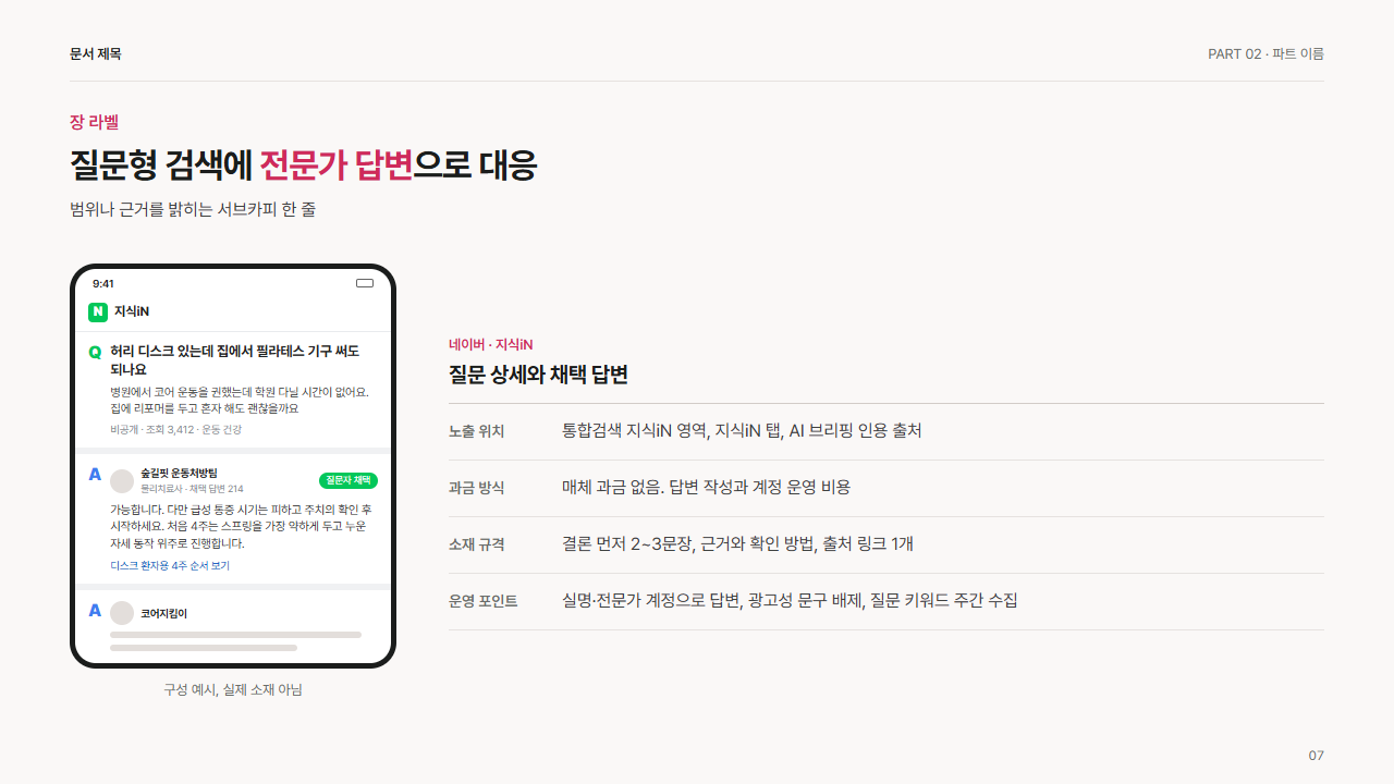 네이버 지식iN 질문과 답변
