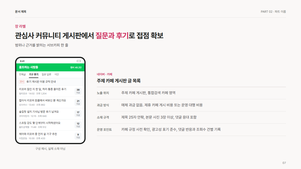 네이버 카페 게시판 글 목록